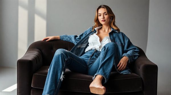 Tendances de mode : comment associer un jean large femme